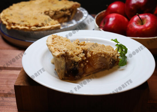 French Apple Pie with Streusel Topping