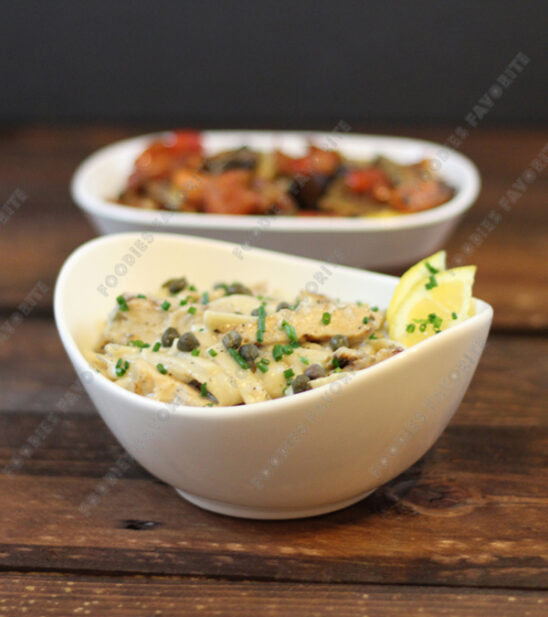 grilled chicken piccata pasta