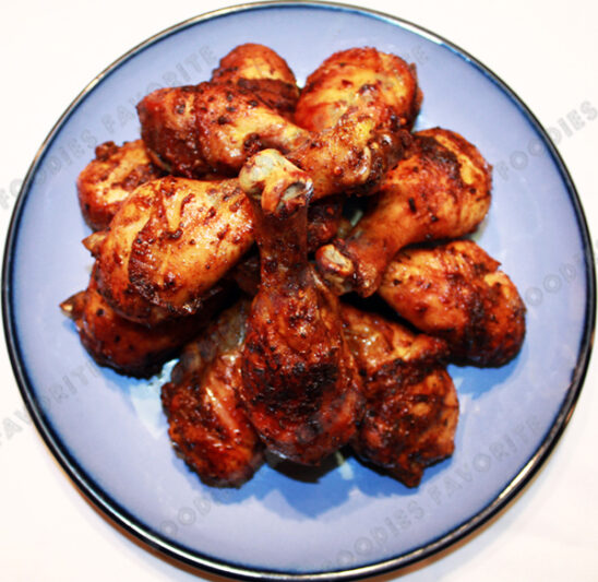 slow baked spicy chicken drumsticks